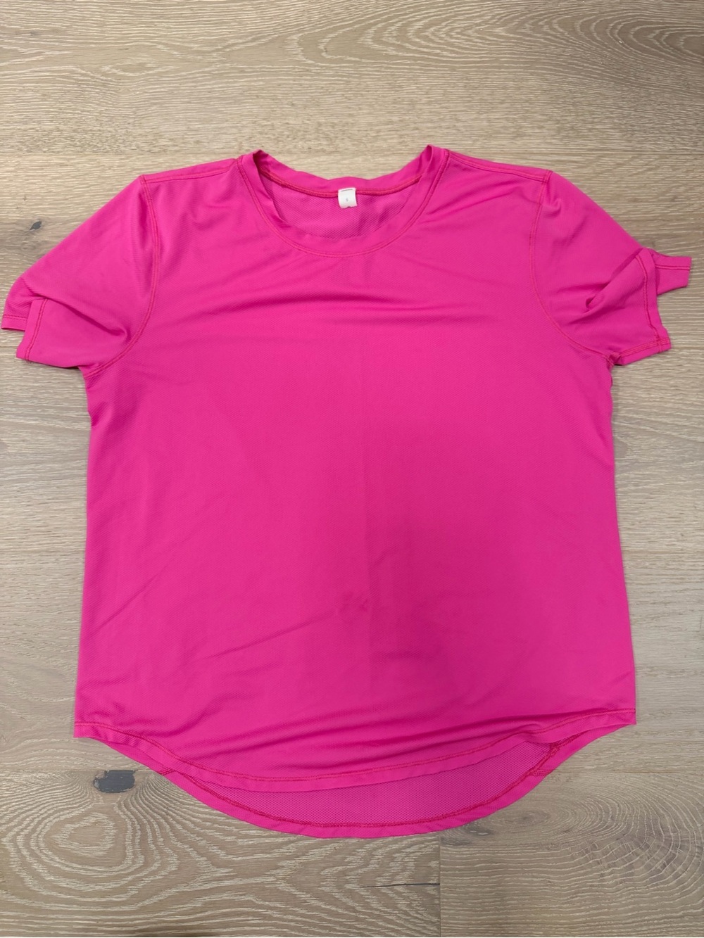 lululemon athletica Bright Pink Short Sleeve Crew Neck Top